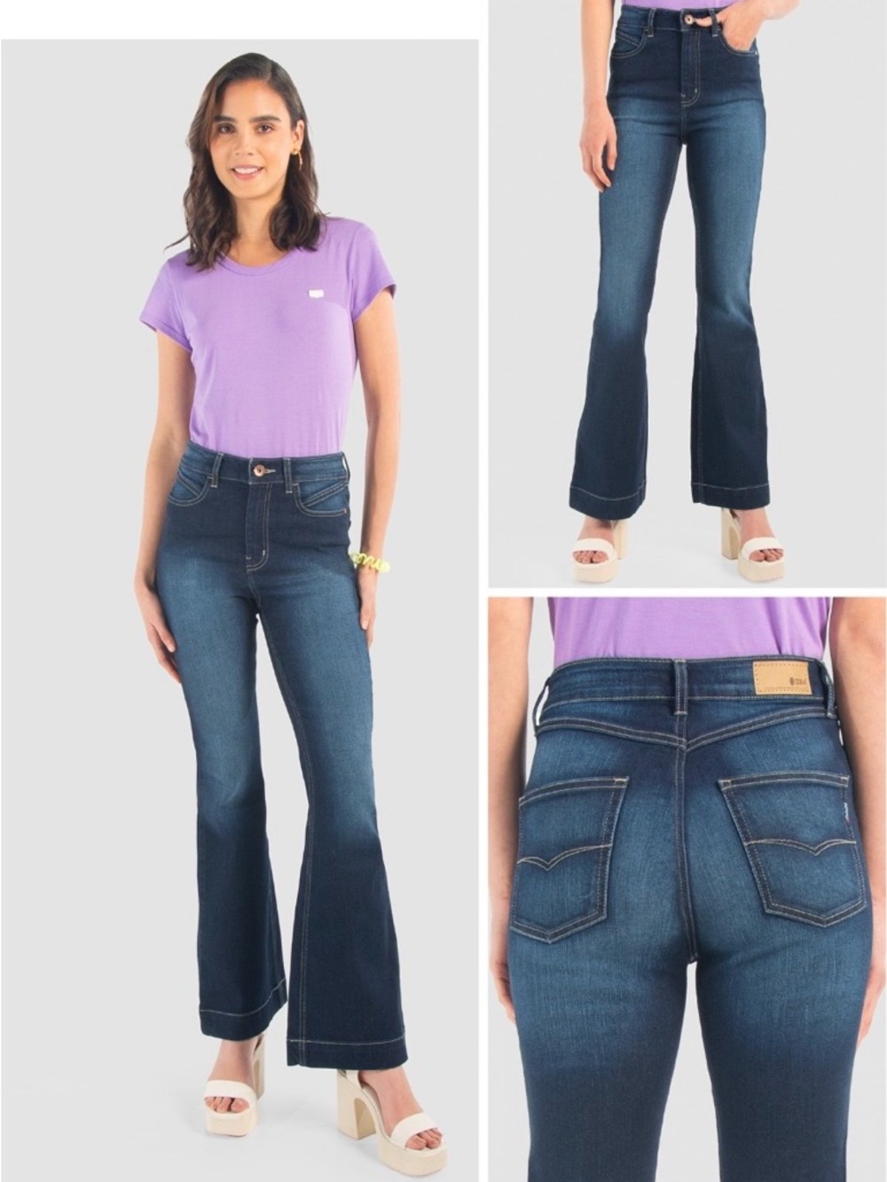 High-Rise Indigo Flare Jeans for Women